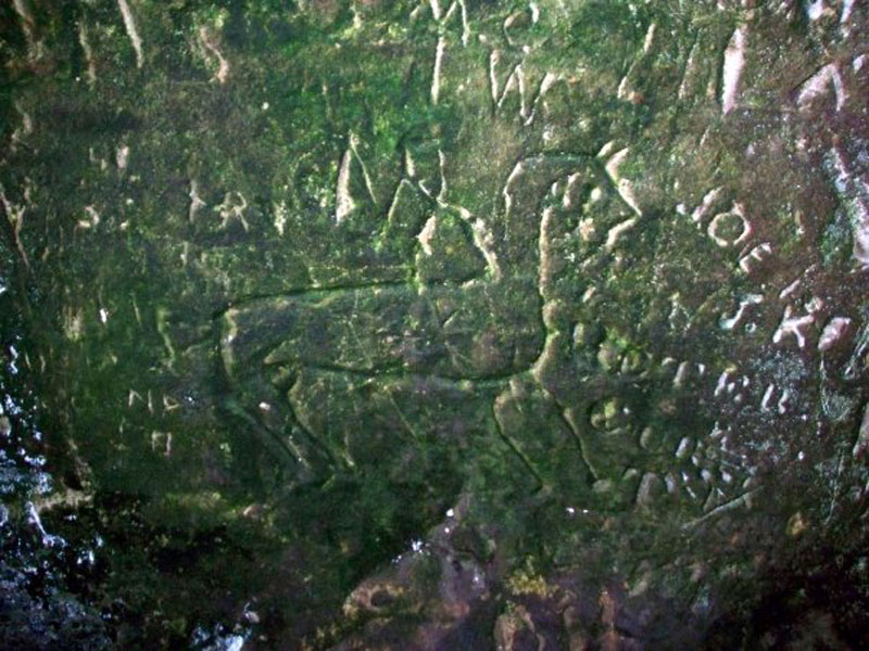Carving in King's Cave